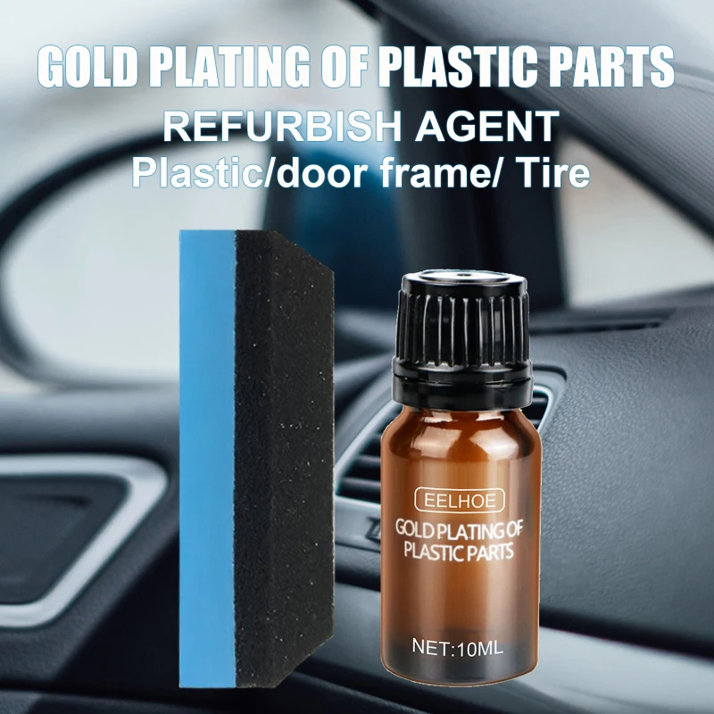 

10ml Coating Paste Plastic Parts Refurbish Agent Maintenance Car Cleaner Plastic Parts Retreading Agent Automotive Interior Part