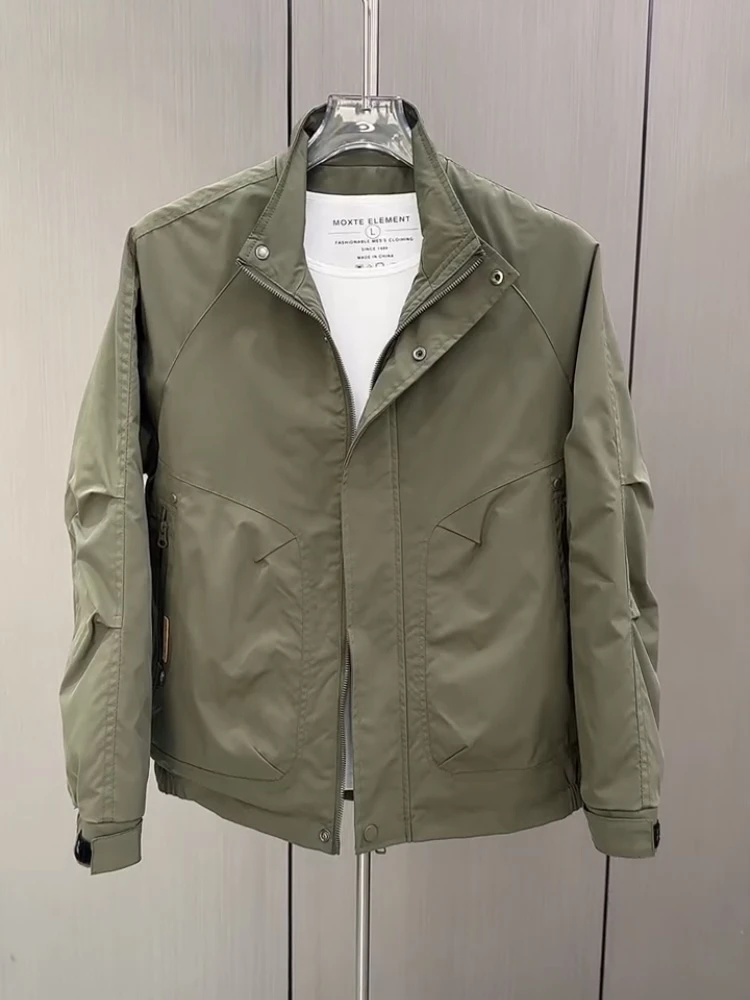 Весенняя мужская куртка с воротником-стойкой новинка 2025 года универсальная