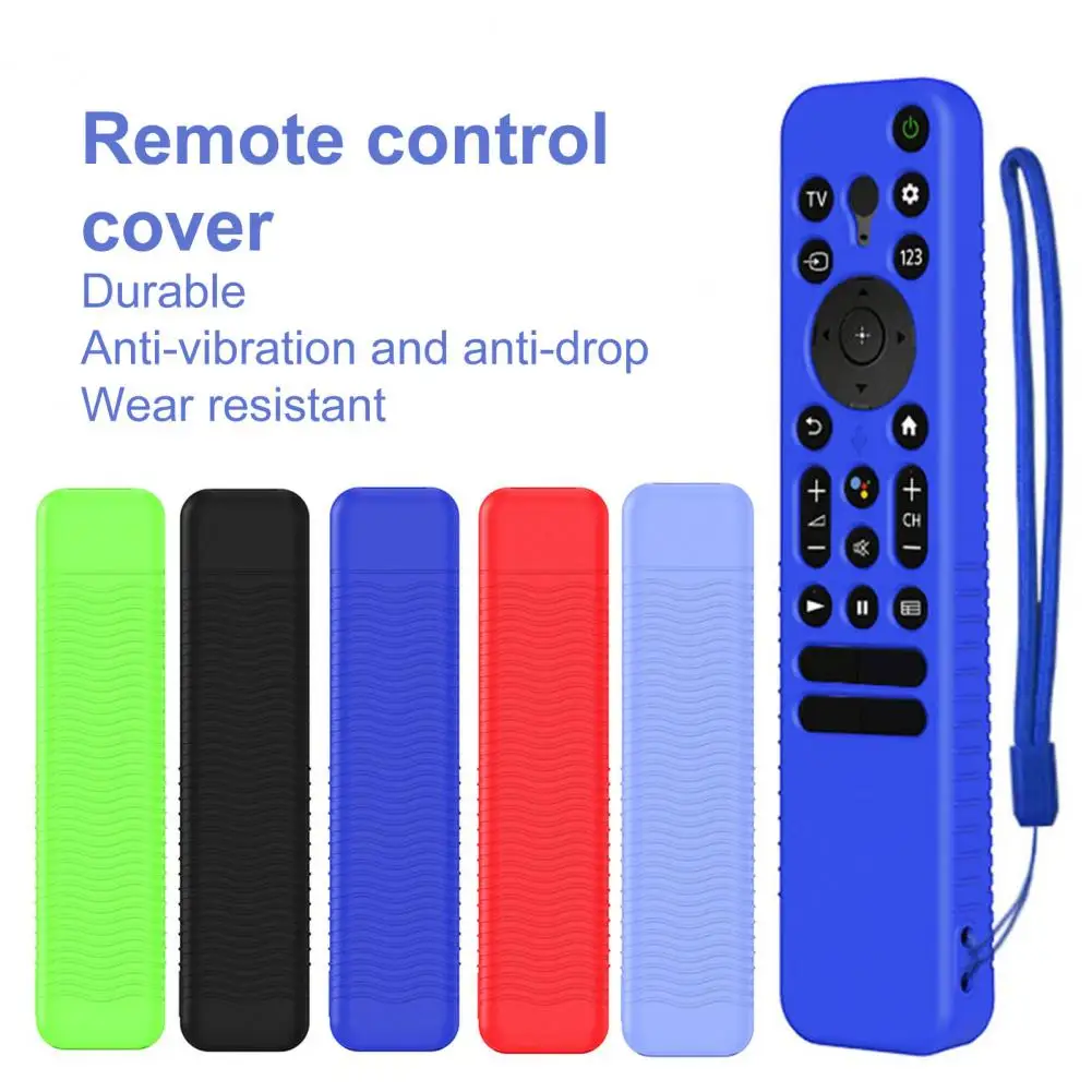 

Portable Silicone Remote Control Protective Case Full Coverage Cover with Strap for Sony RMF-TX800U/C/P/T/900U Voice Remote