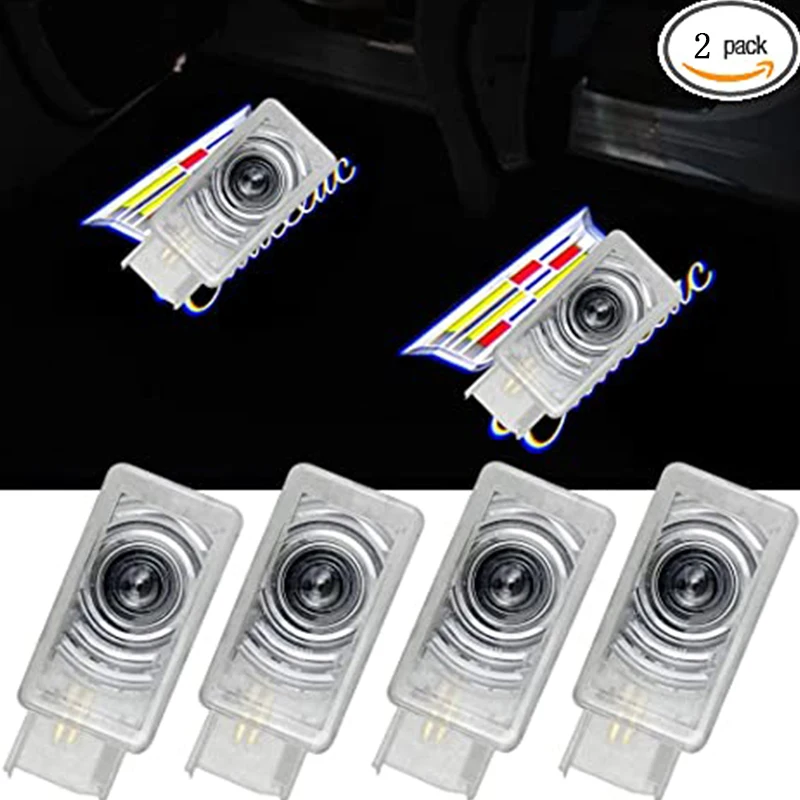 

2pc Led Emblem Lamps Car Door Light Ghost Shadow Welcome Lamp For Cadillac SRX ATS-L XT5 XTS CTS CT6 Ground Projection Accessori