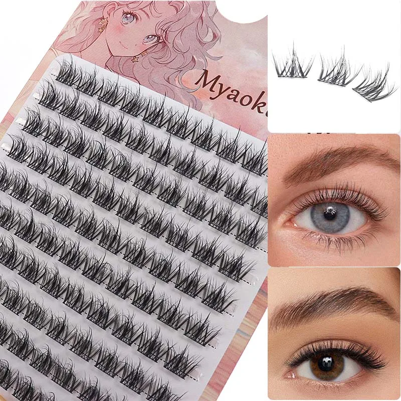 5D накладные ресницы натуральные кластеры мягкие керлинговые пушистые норковые