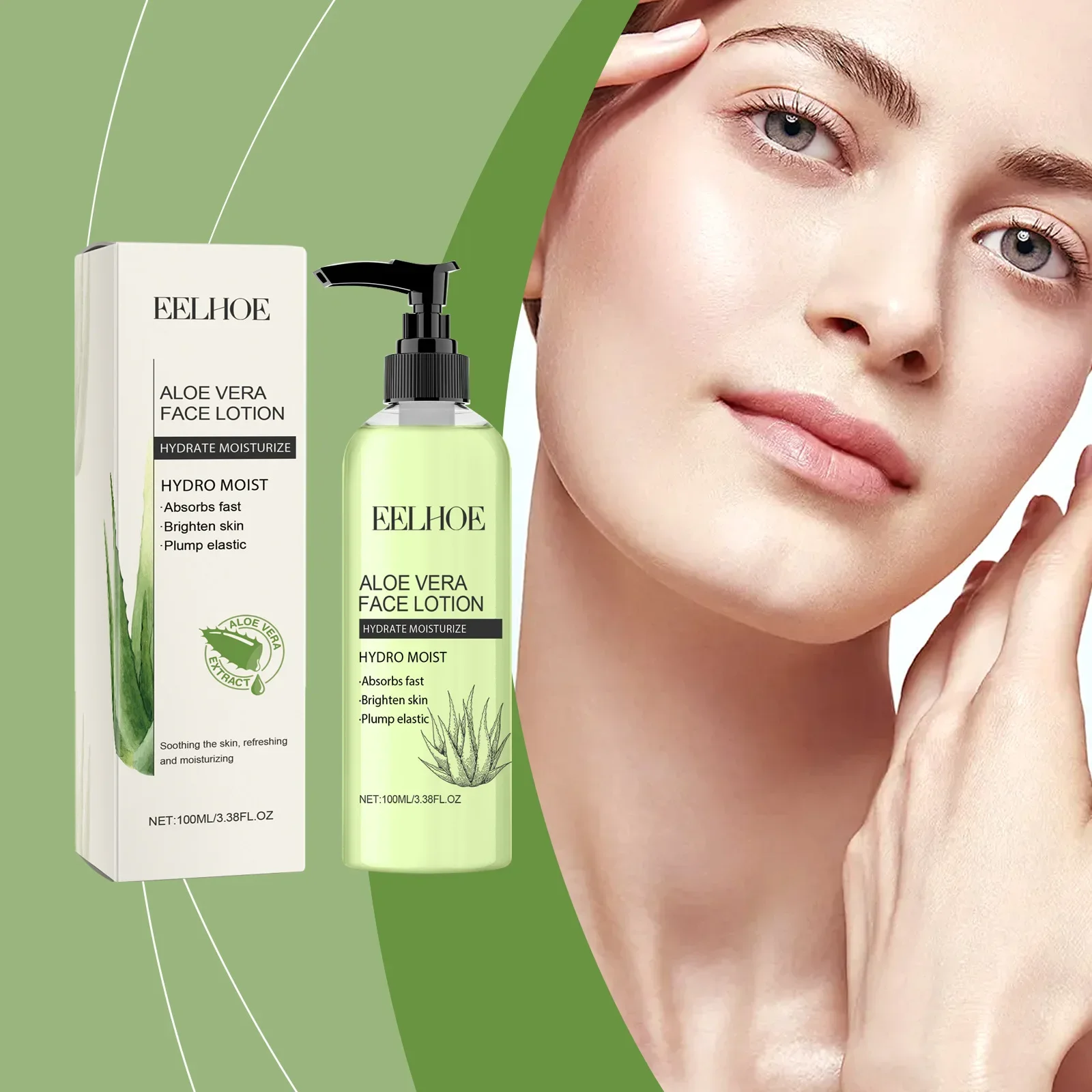 Лосьон EELHOE для ухода за кожей с алоэ вера увлажняющий и смягчающий сияющий лосьон