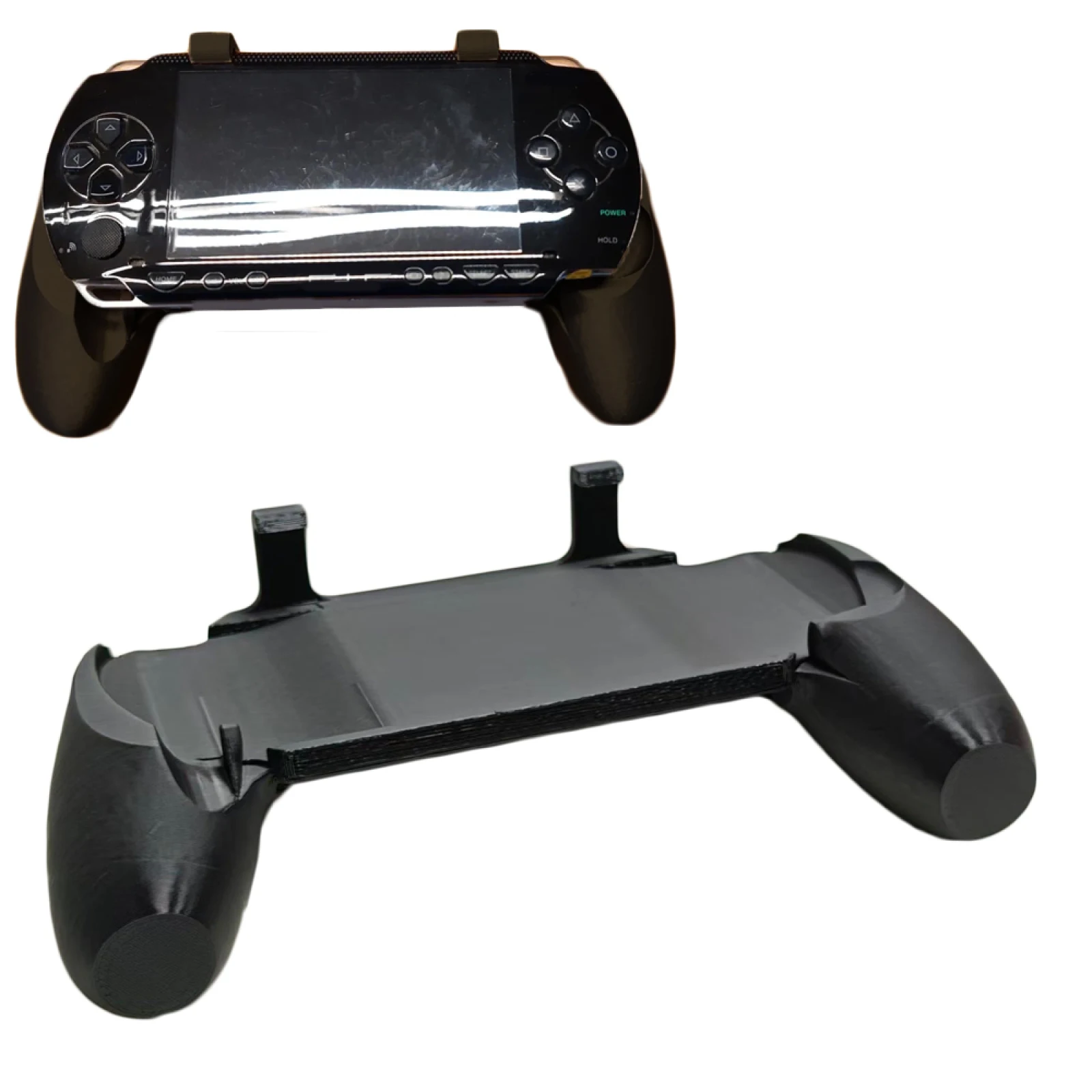 Фото Чехол-накладка для игровой консоли PSP 1000, жесткий защитный чехол с удобной ручкой, эргономичная подставка-держатель с 3D-печатью №1