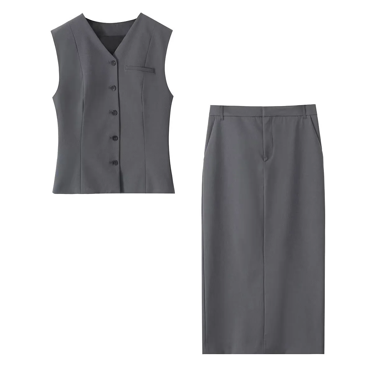 Myst&ampZa2025 серый офисный комплект весна 2025