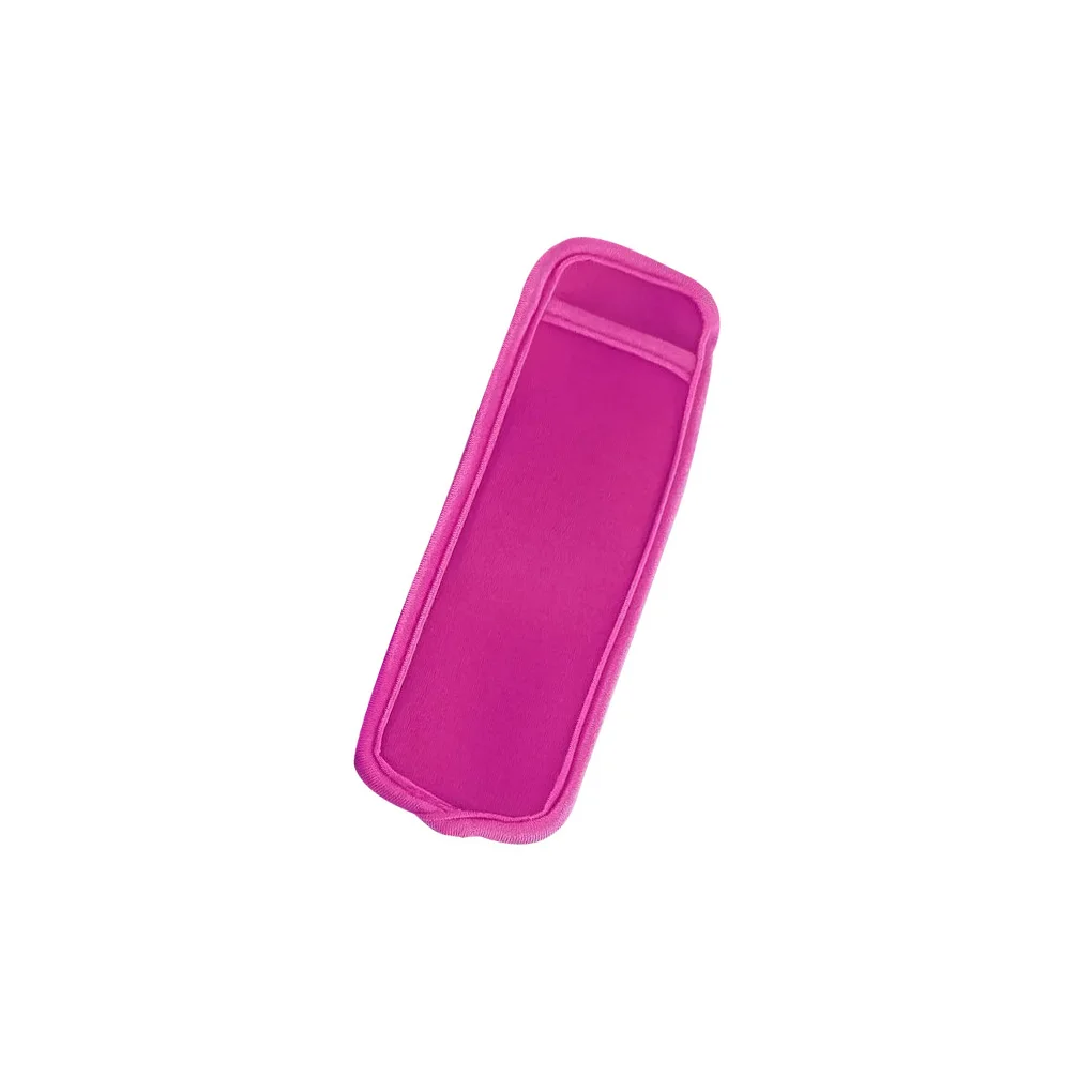 

10pcs Reusable Ice Pop Sleeve Holder Portable Neoprene Ice Pop Pouch Freezer Bag Cover, Red