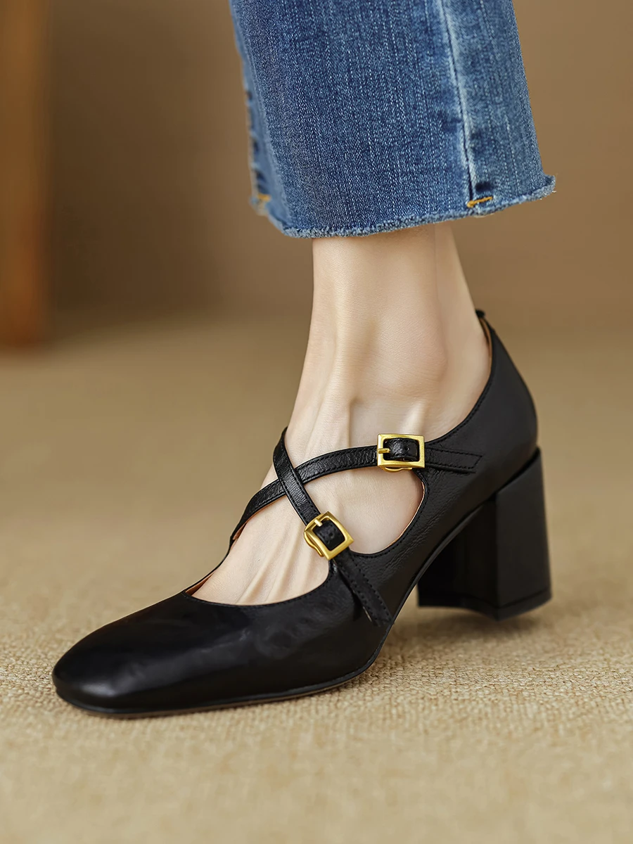 Женские туфли-лодочки из натуральной овчины новые весенне-осенние женские