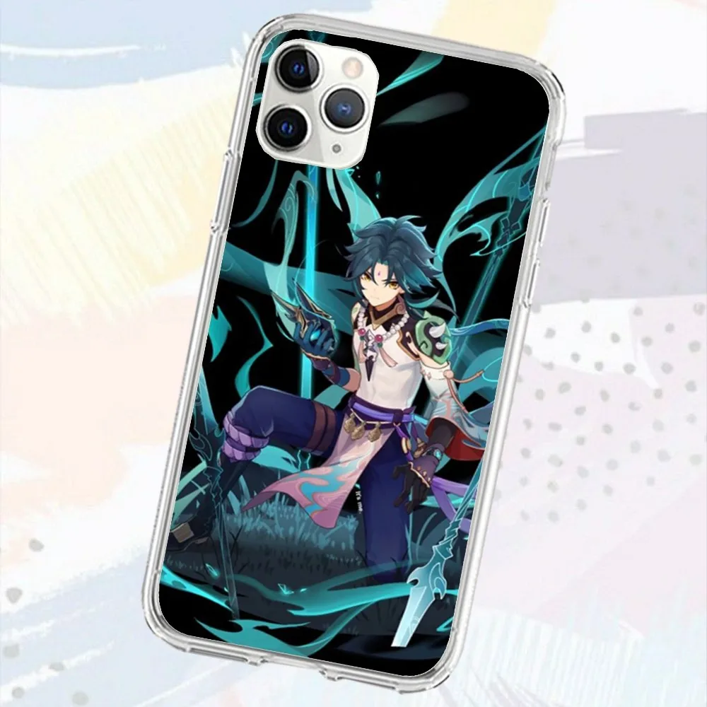Чехол для телефона G-Genshin I-Lmpact X-Xiao Iphone 16 15 11 13 14 Pro Max 7 8 Plus X Xr Xs Se2020 12 mini прозрачный
