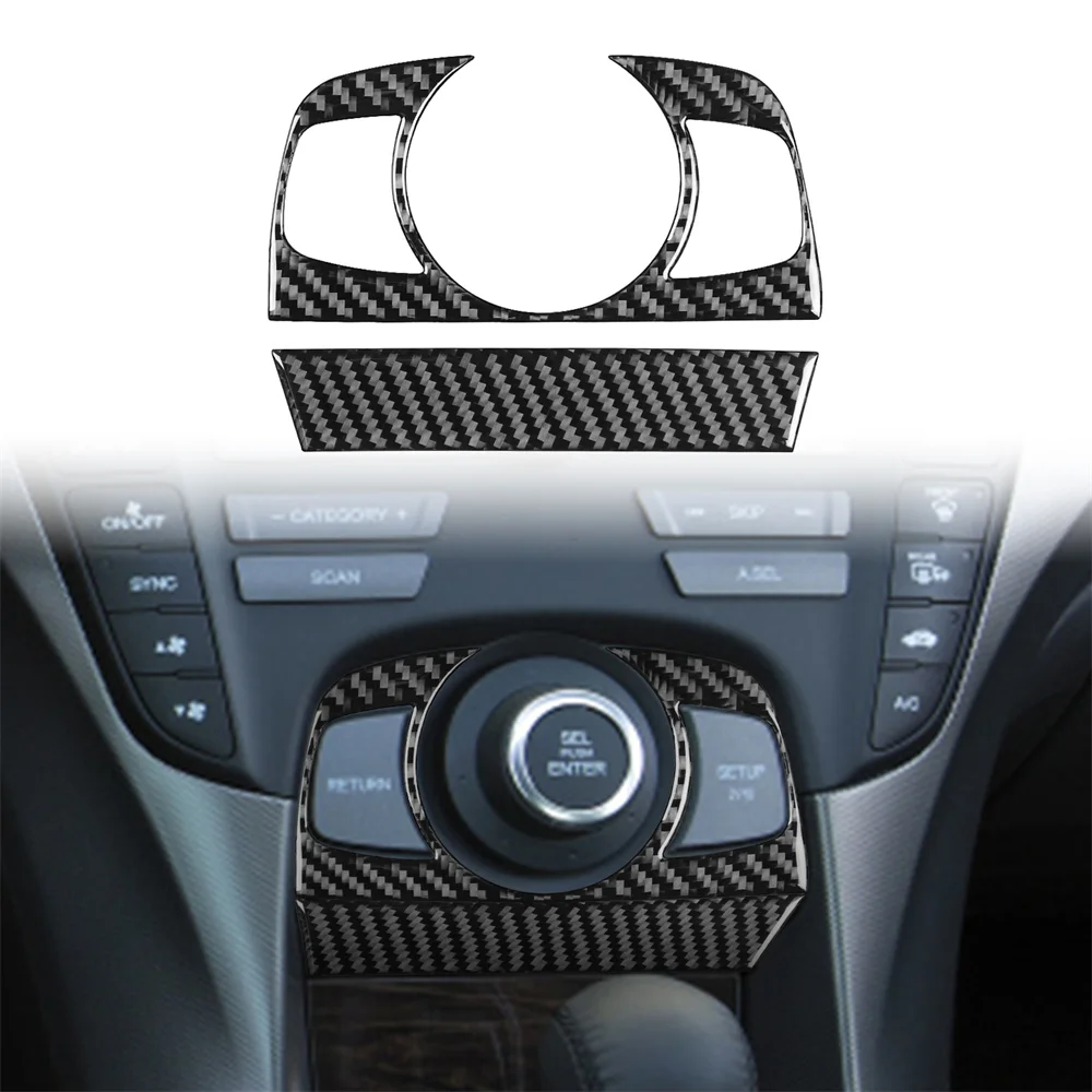 

for Acura TL 09-14 Multimedia Knob Panel Car Carbon Fiber Deacorative Sticker 2pcs