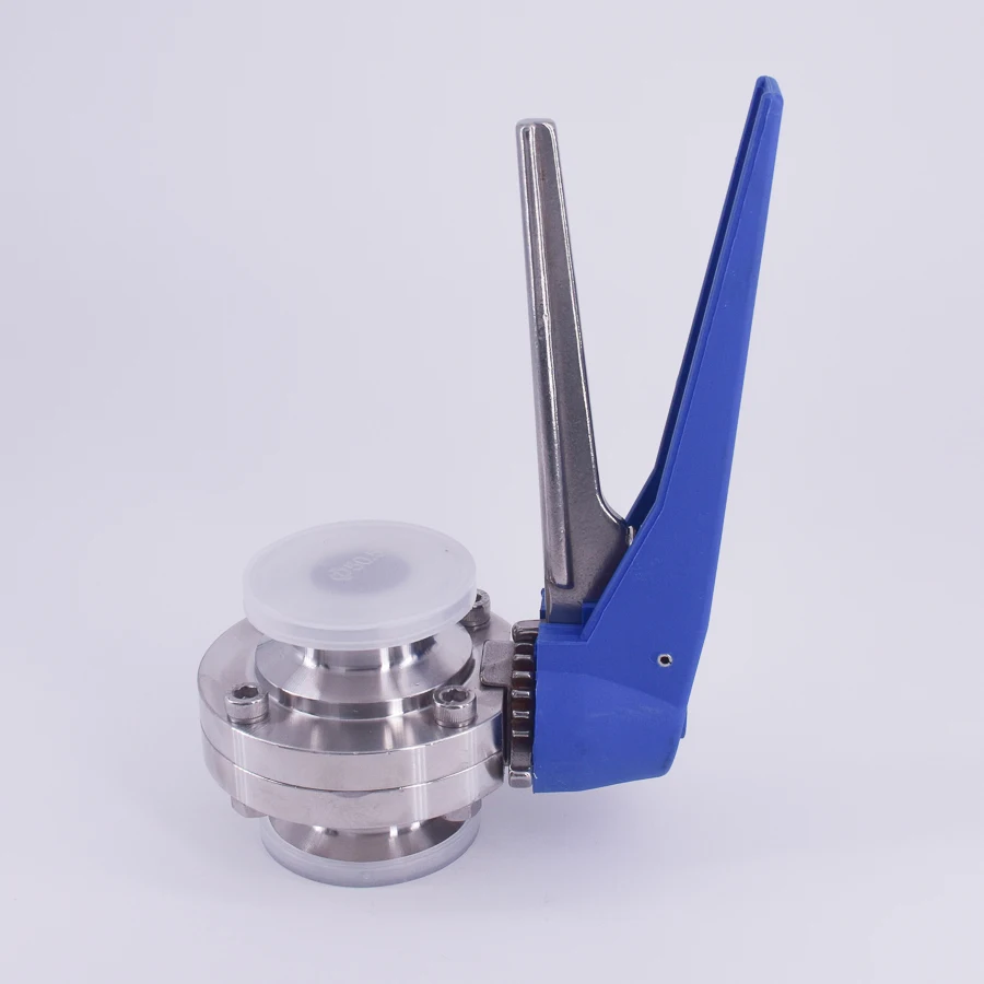 

Fit 102mm Pipe OD x 4" Tri Clamp Sanitary Butterfly Squeeze Trigger Flow Control Valve SUS 304 Stainless Brewing