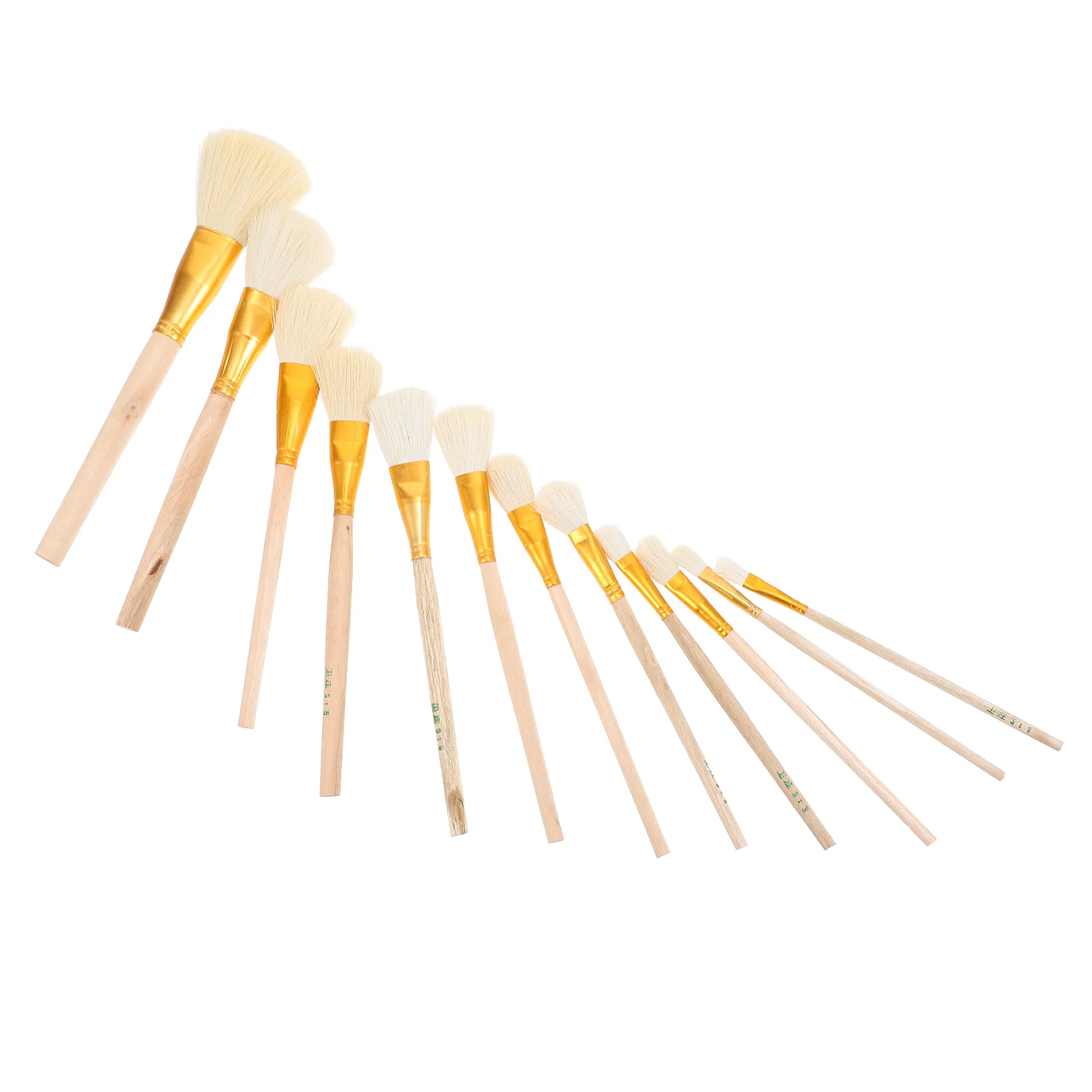 

Painting Brush Leaf Brushes Gold Gilding Flakes Sweeper Metal Paintbrushes Handle Wooden Metallic Adhesive Watercolor Wool Oil