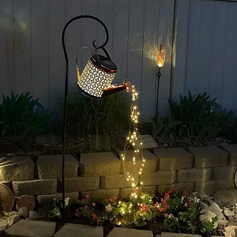 

Solar Kettle Light Star Retro Shower Light Home Outdoor Decoration Trapezoidal Watering Can Sprinkle Lawn Garden Yard Decoration