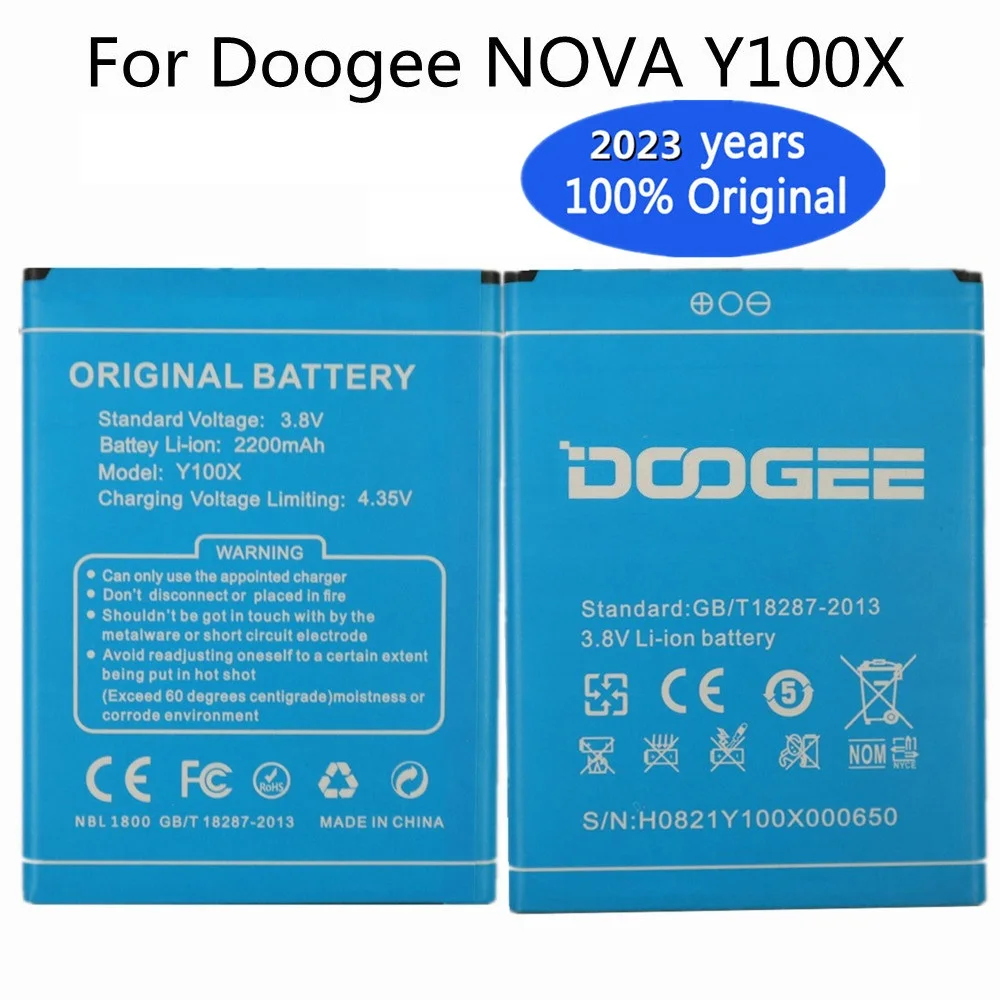 

2023 years New 2PCS Y100X Original Battery For Doogee NOVA Y100X 2200mAh Mobile Phone High Quality Replacement Bateria In Stock