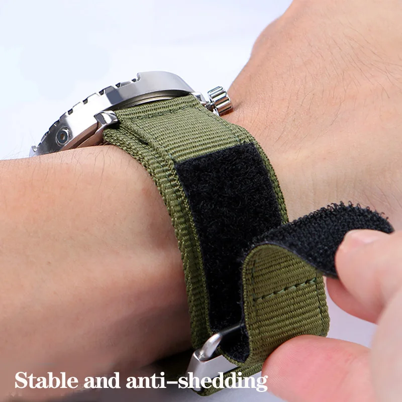 Nylon Watch Strap for Breitling Bell & Ross Thickened Nylon Watchband BR Hook and Loop Fastener Woven Belt 22mm 24mm