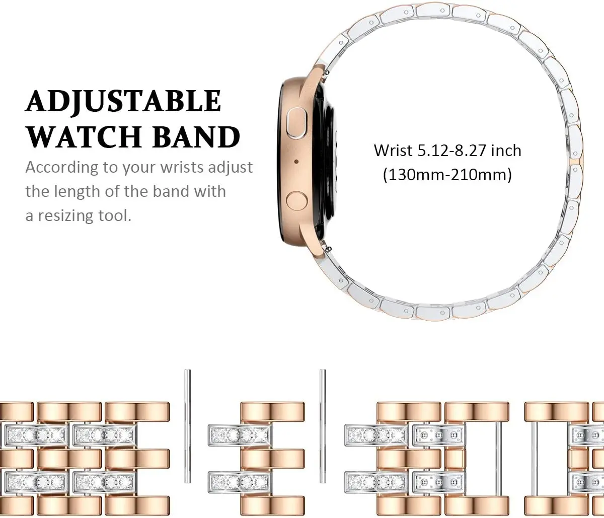 Diamond Band Metal Crystal for Amazfit GTS Bracelet Wristband woman Strap for Huami Amazfit Bip S /GTR 42MM Watch Accessories