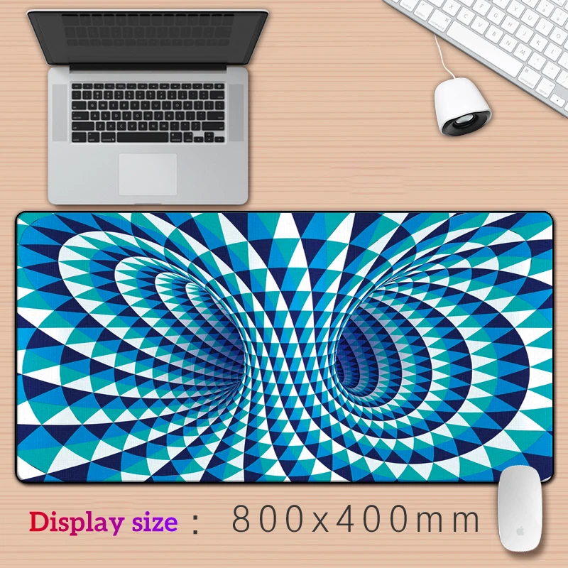 

3D Checked Stripe Colour Art HD Printing XXL Mouse Pad Gamer Accessory Hot Large Computer Lock Edge Keyboard Mat Anime Cartoon