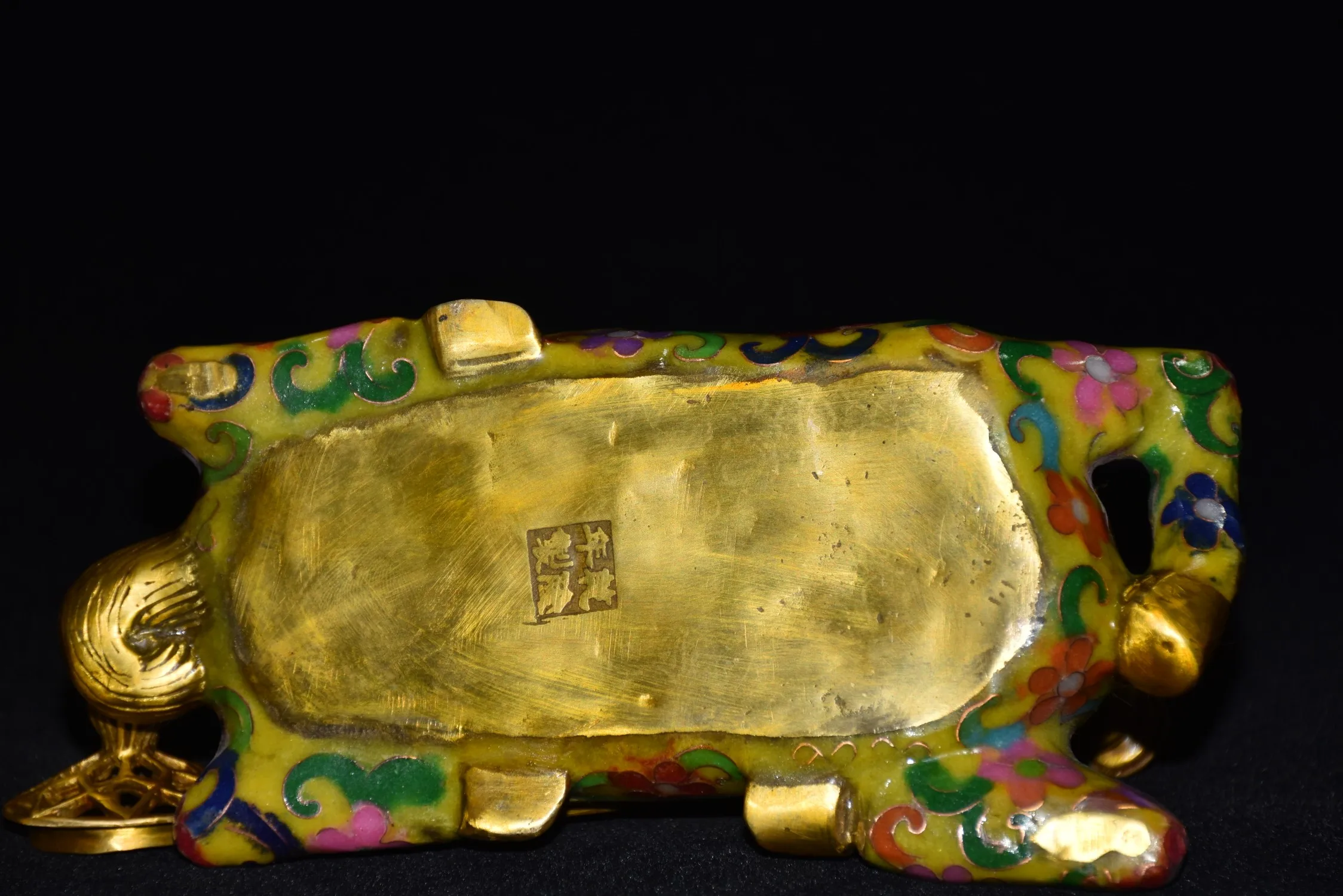 Тибетский храм 7 дюймов статуя со знаками Зодиака лошадь курильница орнамент