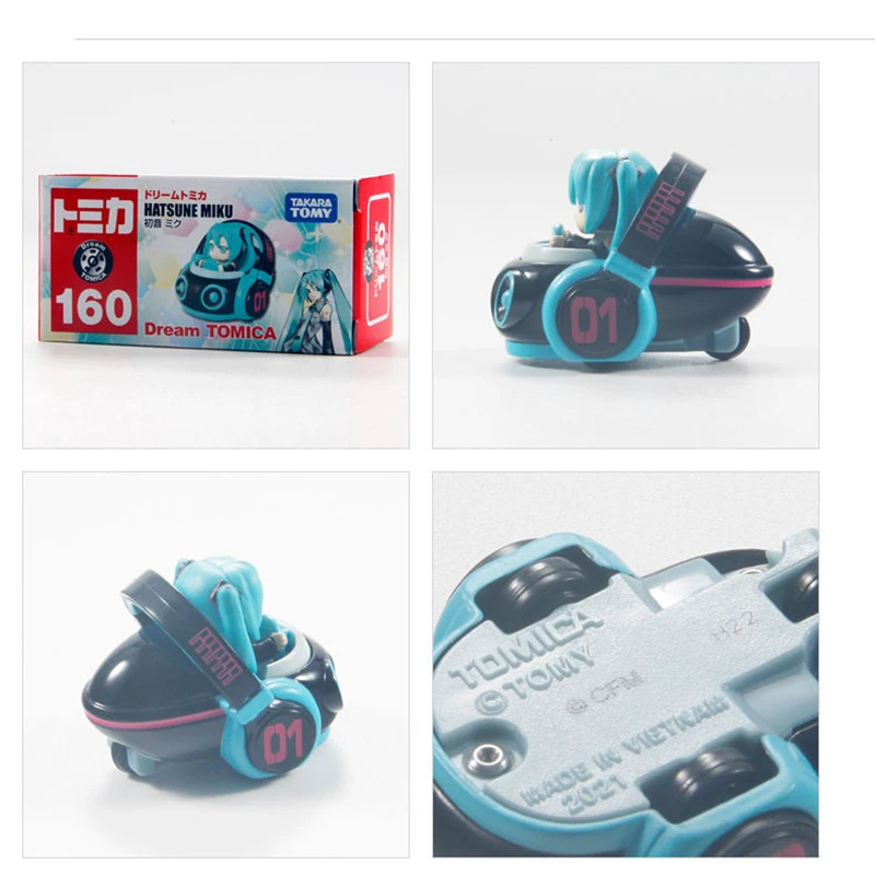 

Кавайная Милая модель автомобиля Hatsune Miku из пластика и сплава Аниме-фигурка портативные настольные украшения Студенческая девочка праздничный подарок