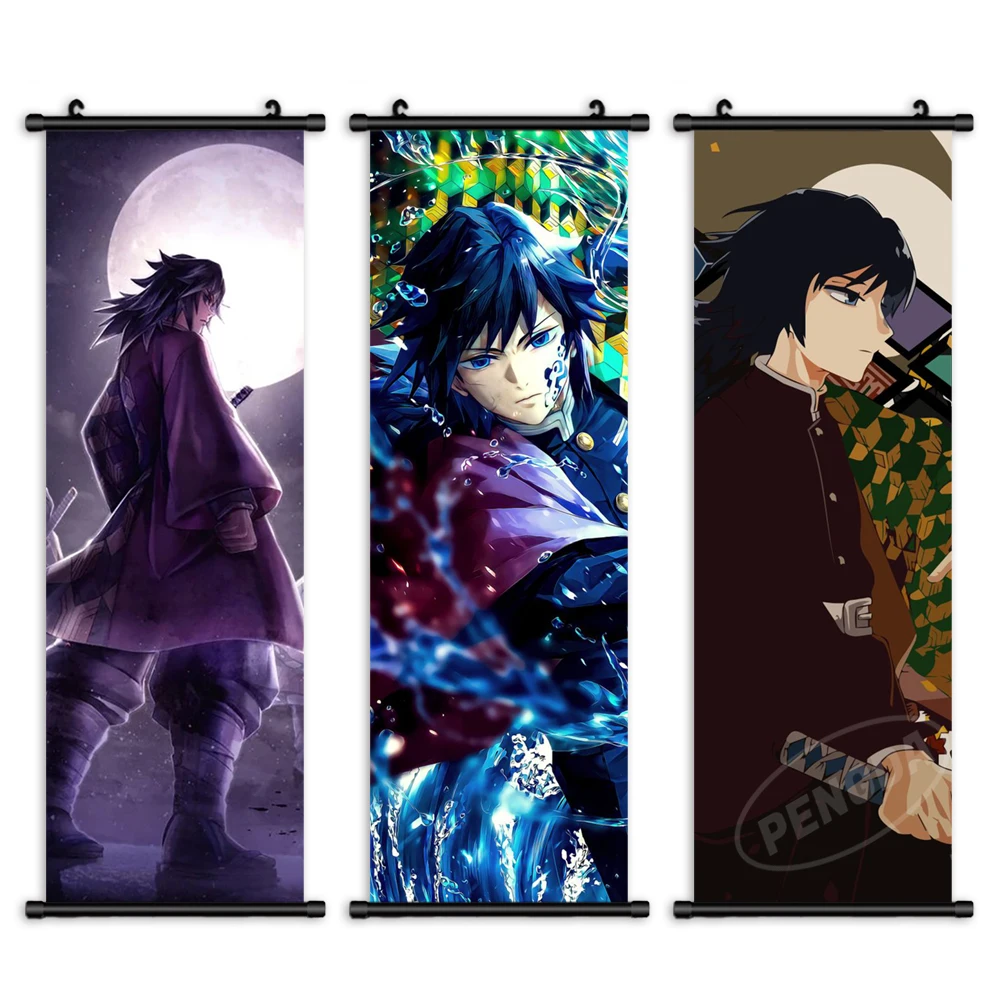 

Wall Home Decor Canvas Demon Slayer Tomioka Giyuu Decorative Paintings Manga Pictures Printed Anime Posters Artwork Living Room