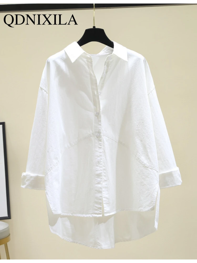 

NIXILA красивые женские блузки новые большие рубашки элегантные фиолетовые повседневные белые блузки для женщин осень 2023 рубашка с воротником