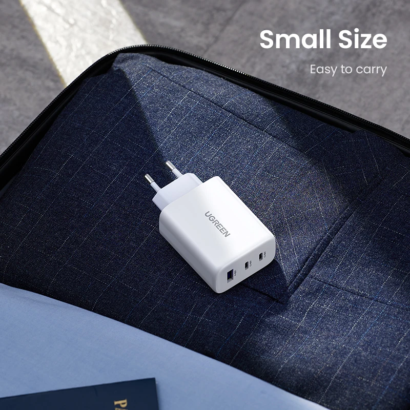 Фото UGREEN 65 Вт GaN Зарядное устройство Quick Charge 4.0 3.0 Type C PD USB Зарядное устройство для iPhone 16 15 14 Pro Max Быстрое зарядное устройство для ноутбука PD Зарядное устройство №5
