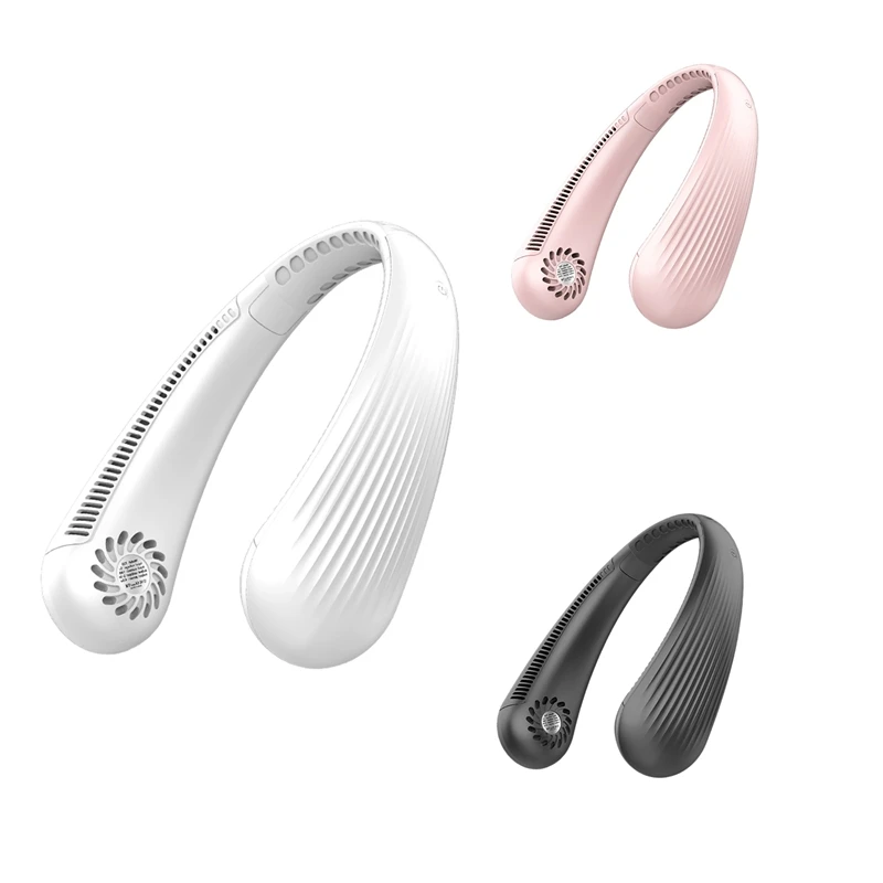 

Mini Neck Fan,USB Portable Fan 360-Degree Neck-Mounted Fan Surround Air Outlet 4000MAh Rechargeable Fan