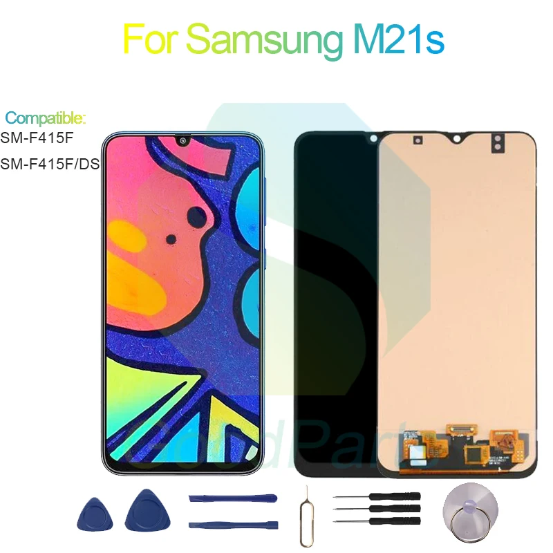 ЖК-дисплей для Samsung M21s экран 6 4 дюйма SM-F415F DS M21S сменный сенсорный дигитайзер в