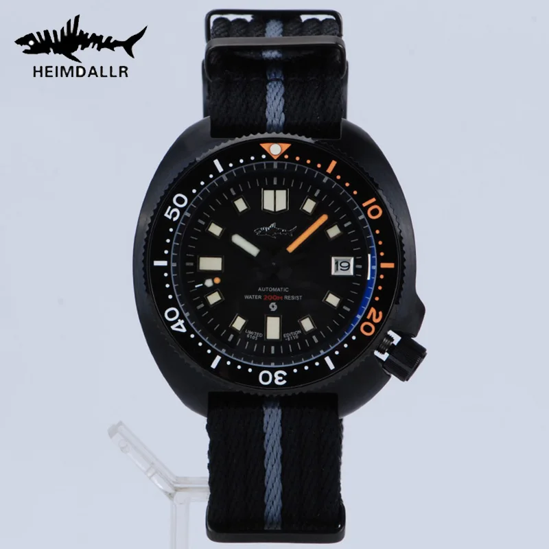 

Новые мужские часы Heimdallr для дайвинга, сапфировый кристалл, черная черепаха C3, светящиеся часы из нержавеющей стали, японские автоматические механические часы NH35A