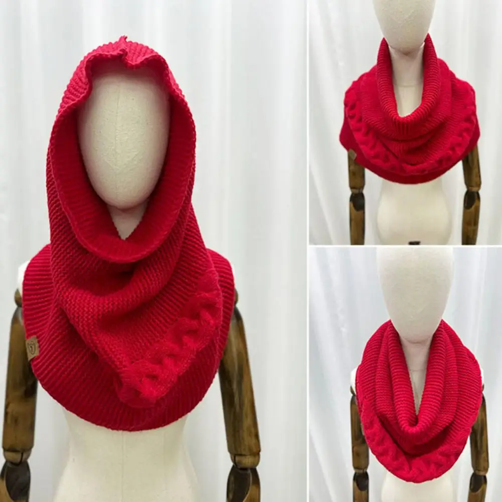 Зимний шерстяной вязаный шарф для женщин и мужчин однотонный шаль двойного