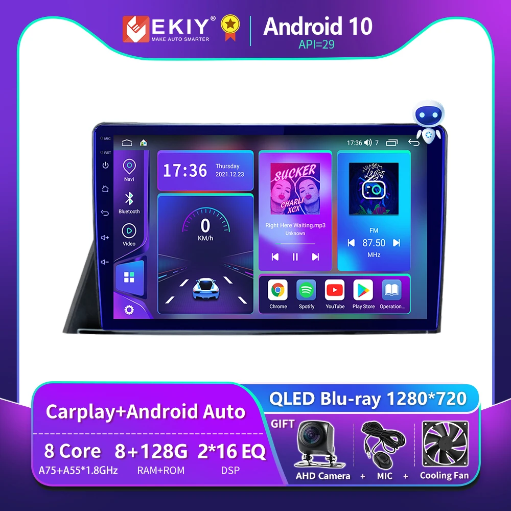 

EKIY 8G 128G T900 для Toyota Sienta 2016-2019 автомобильный радиоприемник Android 10 GPS-навигация стерео мультимедийный плеер CarPlay головное устройство Autoraido