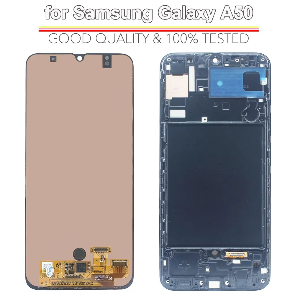 Фото Новый ЖК-дисплей для Samsung Galaxy A50, сенсорный экран в сборе, замена дисплея для Samsung A50 A505, ЖК-дисплей для телефона S №2