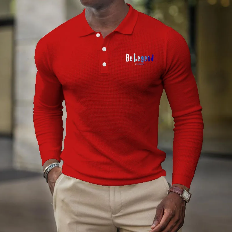 

Spring and Autumn Men's Leisure Trend High-quality Long-sleeved Tops Men's Fashion Printed Fashion Polo Shirts