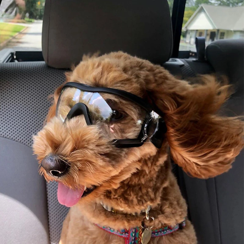 

Adjustable Pet Dog Goggles Sunglasses Anti-UV Sun Glasses Eye Wear Protection Waterproof Windproof Sunglasses Pet Dog Supplies