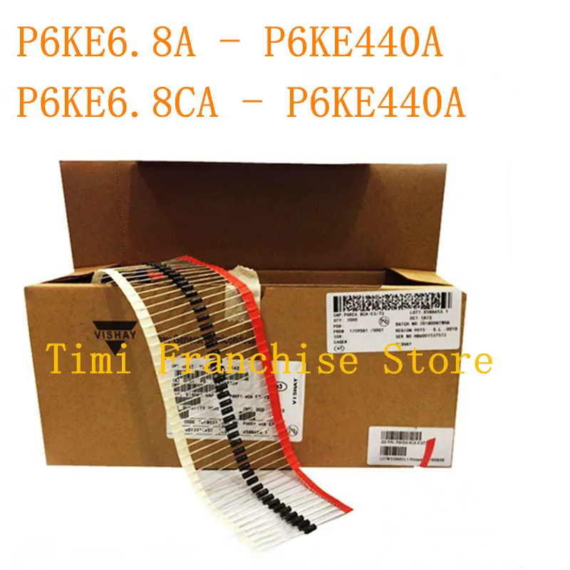 10 шт., ТВ-диод P6KE6.8A 10A 12A 13A 15A 16A 18A 22A P6KE24CA 30CA 33CA 36CA 39CA 200CA 300CA 400CA, переходный подавитель напряжения