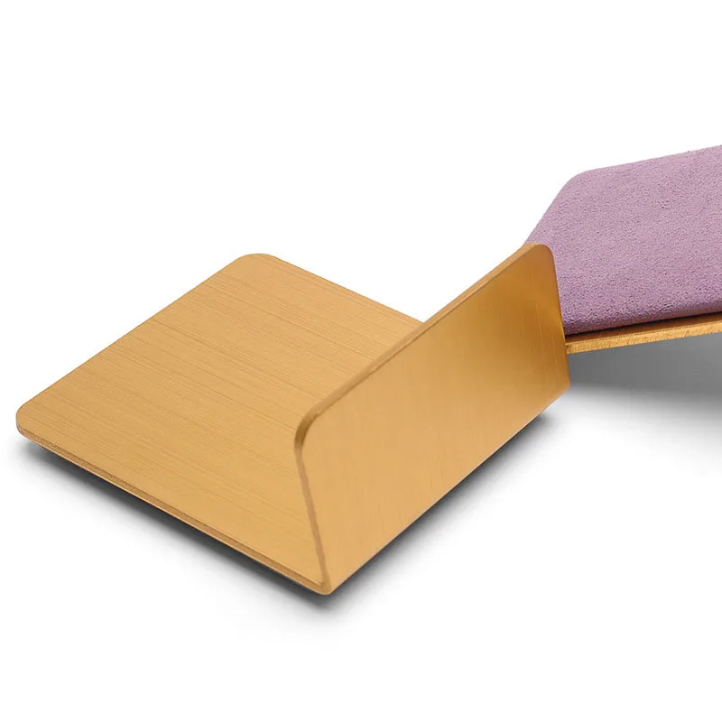 Gold Plated Jewelry Stand Microfiber Jewelry Props Earrings Display Holder Creative Beveled Jewelry Stand Jewelry Display Decora