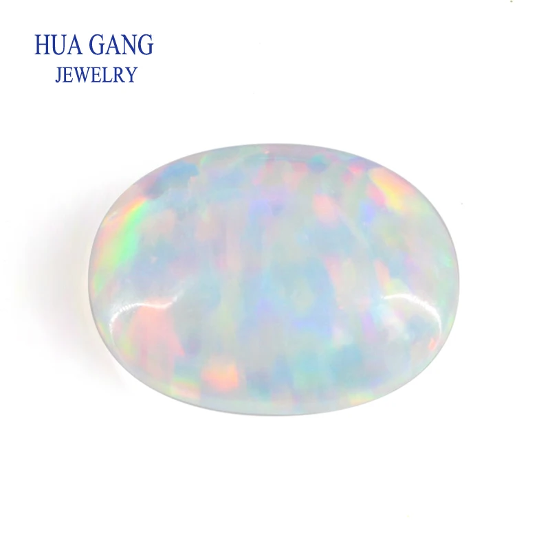 

FI06 Synthetic Opal Loose Stones Oval Shape Base Cabochon Created Opal Beads Semi-Precious Stones For Jewelry 3x5mm-10x14mmmm