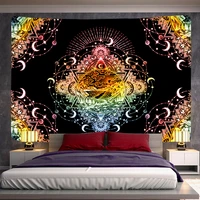 psychedelic scene tapestry mandala wizardry hippie bohemia tapestries living bedroom room decor wall hanging