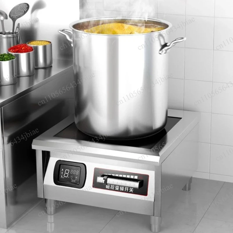 Фото Промышленная индукционная плита 8 кВт для тушения мяса, кипячения воды и приготовления супов, 15000 Вт, плоская, для столовых и ресторанов №2