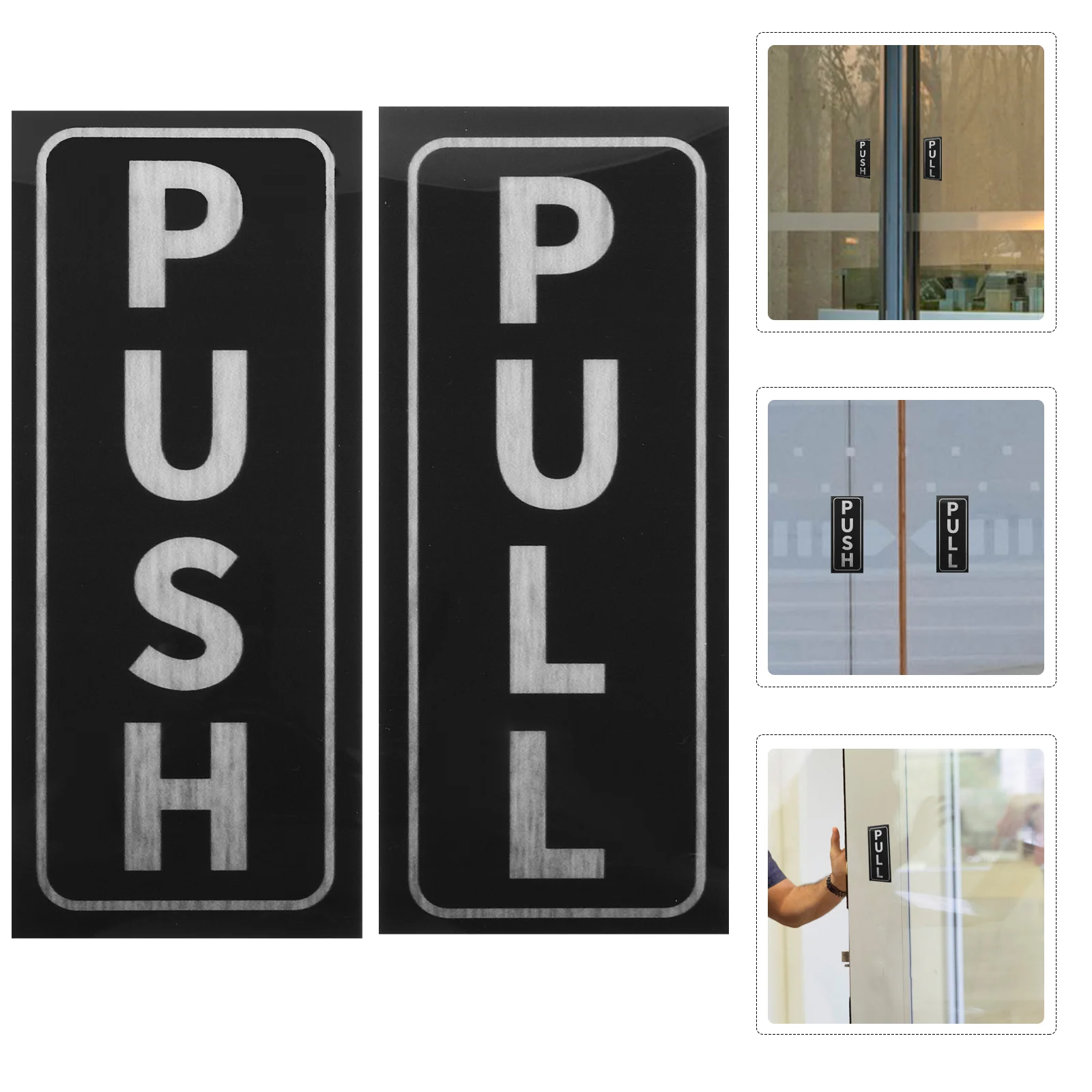 2 шт. наклейки на дверь Push Pull и самоклеящиеся для раздвижных стеклянных дверей Ind