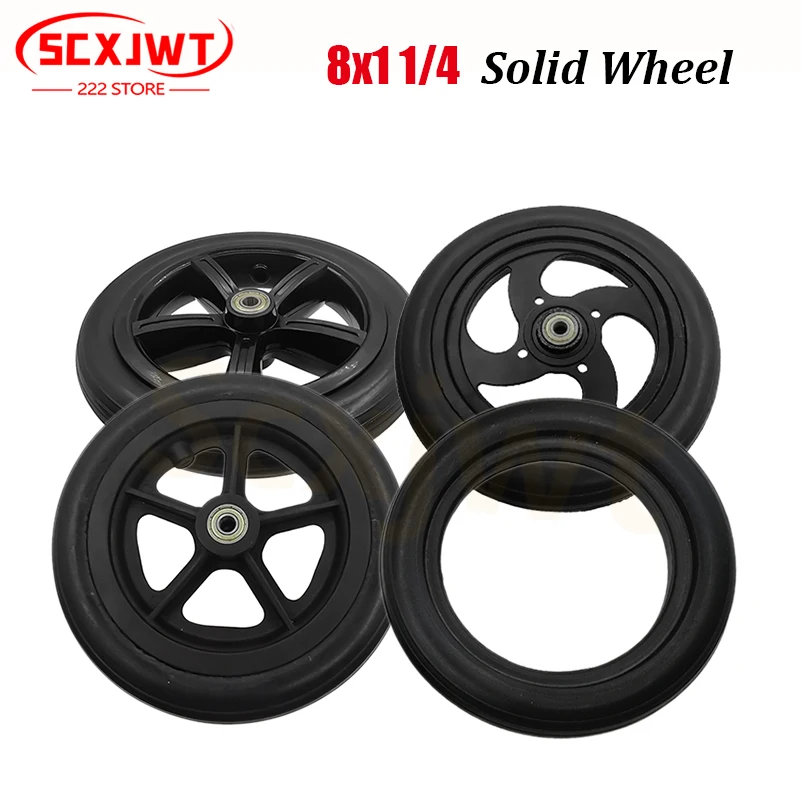 

8 Inch 8x1 1/4 200x45 Electric Scooter Solid Wheel 8*1 1/4 (200*45) Inflation Tires Solid Tyre Kickscooter Scooter Accessories