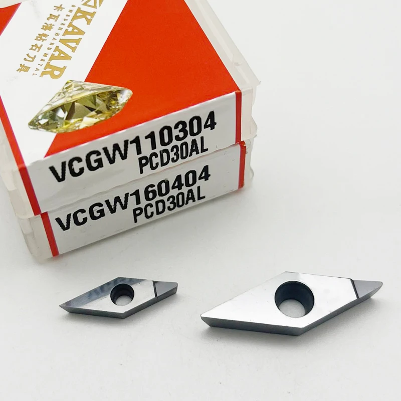 Фото Алмазные пластины VCGW PCD VCGW110302 VCGW110304 VCGW110308 VCGW160402 VCGW160404 VCGW160408 PCD20AL PCD30AL для фрезерования на станках с ЧПУ №4