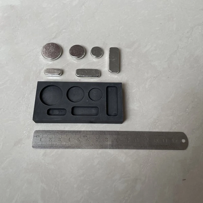

2X 6-In-1 Graphite Casting Ingot Mold Crucible Metal Refining Scrap Bar Coin Mold Combo