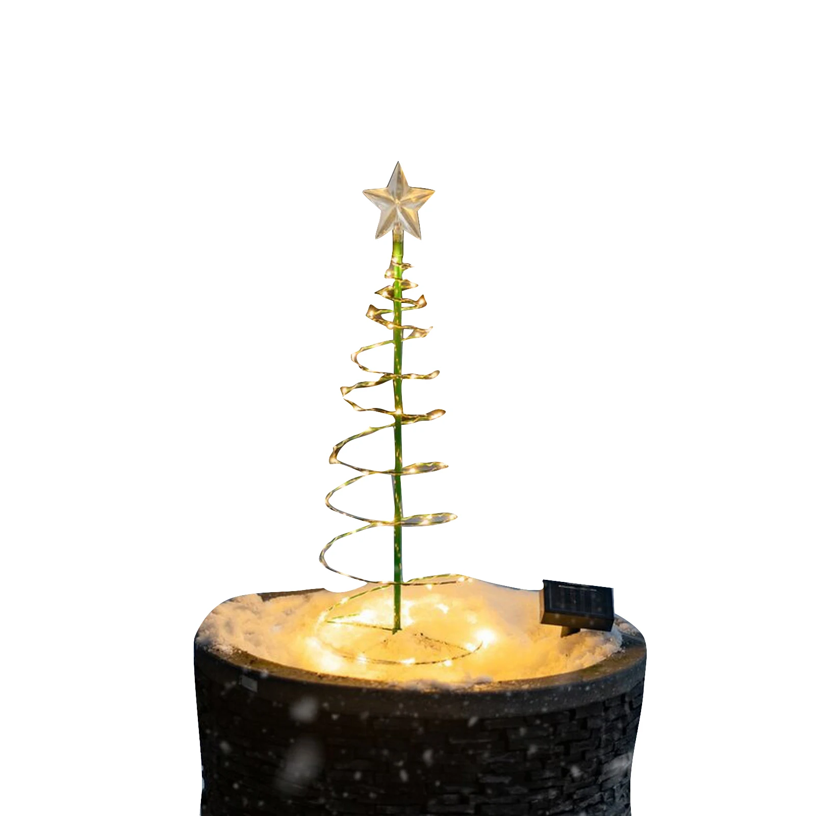 

Уличная Рождественская елка, сказосветильник гирлянда на солнечной батарее, Новогодняя светодиодная гирлянда для сада, рождественское праздничное украшение, освещение