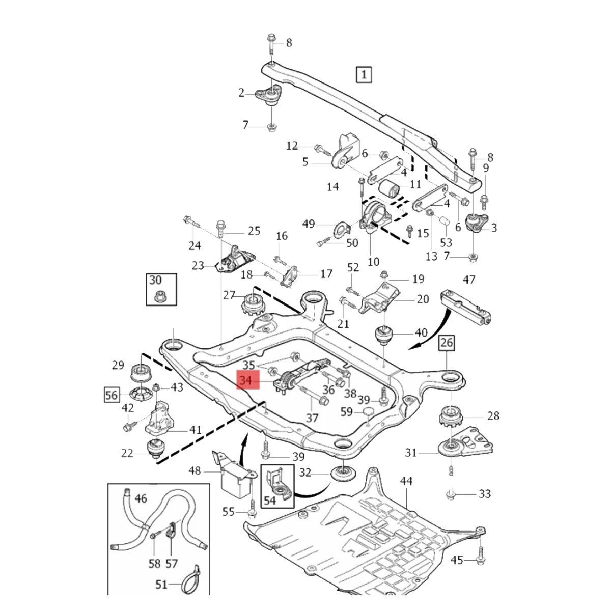 

30680750 Lower Front Engine Gearbox Mount for S60 S70 V70 XC70 XC90 2001-2009 Lower Strut