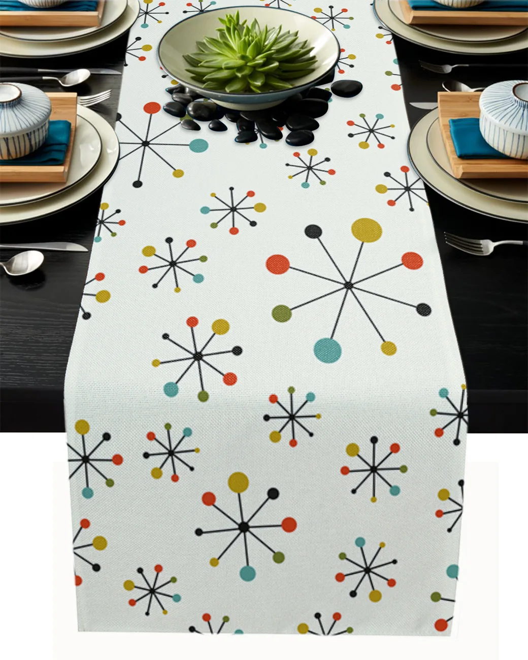 

Современная скатерть в горошек для кухни, гостиной, креативная модная скатерть для обеденного стола