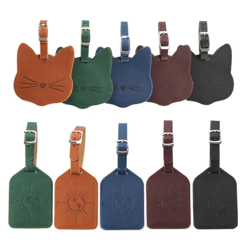 

Ярлык для багажа из искусственной кожи, ярлык для багажа, ярлык для сумки, портативный держатель для имени и адреса, аксессуары для путешествий