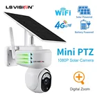 LS VISION многофункциональная наружная 4G Солнечная камера WIFI Беспроводная 1080P камера безопасности Обнаружение движения двухсторонняя аудио камера для помещений