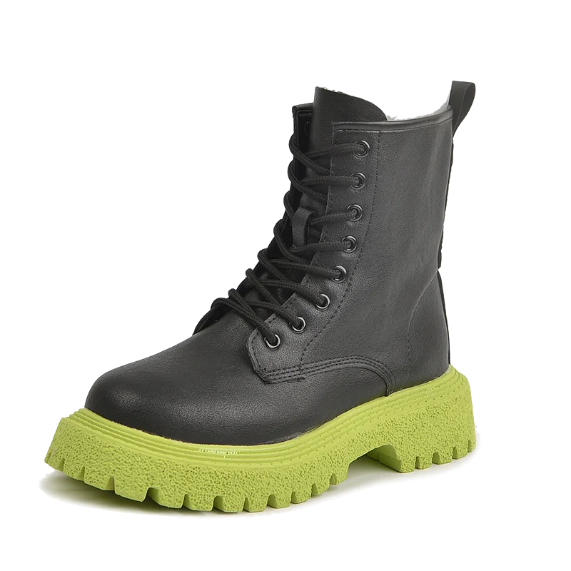 

Женские короткие ботинки, Новинка осени 2022, модные привлекательные женские ботильоны на платформе, кроссовки для бега на шнуровке из искусс...