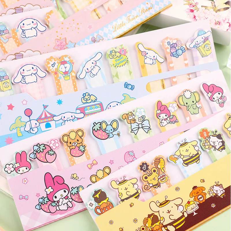 

Kawaii Sanriod Hellow Kitty My Melody Anime Sticky Note Label Student Portable Tearable Message Sticky Note for Girls Gift