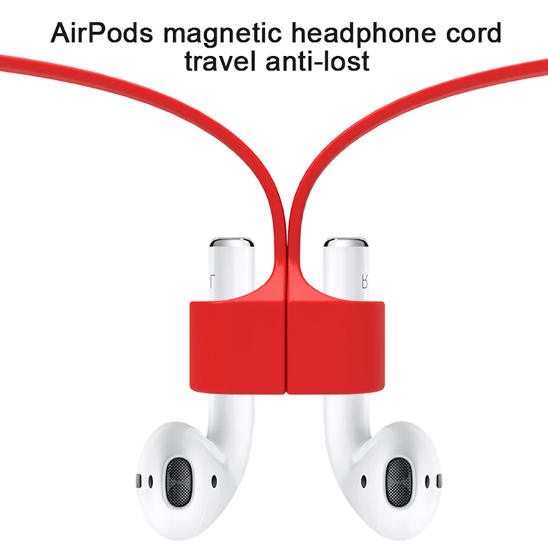 

Magnetic Anti-Lost Silicone Earphone Rope Holder Cable For Apple For AirPods Wireless Bluetooth Headphone Neck Strap Cord String