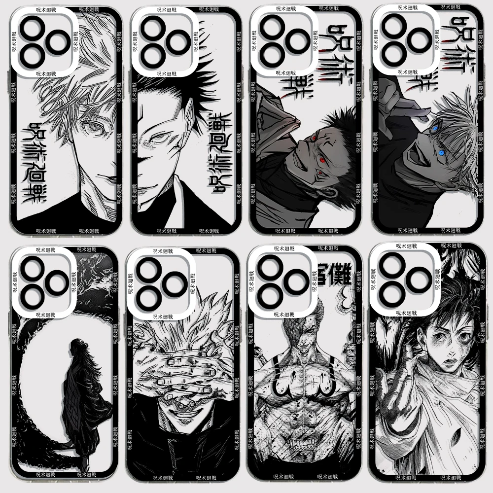 Фото Оригинальный чехол для телефона Jujutsu Kaisen для Motorola Moto G9 G22 G32 G53 G30 G71 G72 G73 Edge 40 Pro, мягкая прозрачная задняя крышка из ТПУ №1